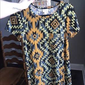 Aztec printed Lularoe Carly dress